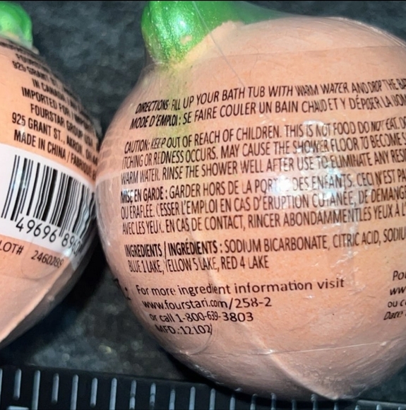 5/$20 B•Pure Set of Two “Georgia” Peach Shaped Scented Bath Bomb - Picture 6 of 10
